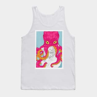 Octopus with Greek sculpture Tank Top